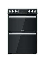HOTPOINT HDT67V9H2CB 60cm Electric Double Oven Black