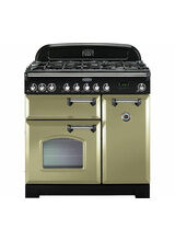 Rangemaster CDL90DFFOG/C Classic 90 Deluxe Dual Fuel Olive Green with Chrome Trim