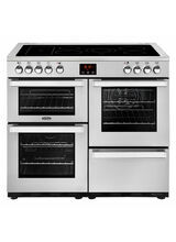 BELLING 444444084 CookCentre 100cm Electric Range Cooker Professional With Ceramic Hob Stainless Steel