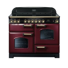 RANGEMASTER CDL110ECCY/B Classic 110 Deluxe Ceramic - Cranberry with Brass
