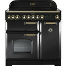 RANGEMASTER CDL90ECCB/B Classic 90cm Deluxe Ceramic Charcoal with Brass Trim additional 1