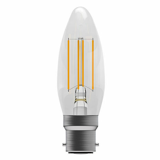 BELL 4W BC B22 Dimmable LED Filament Bulb Candle Warm White 2700K (40w Equiv)