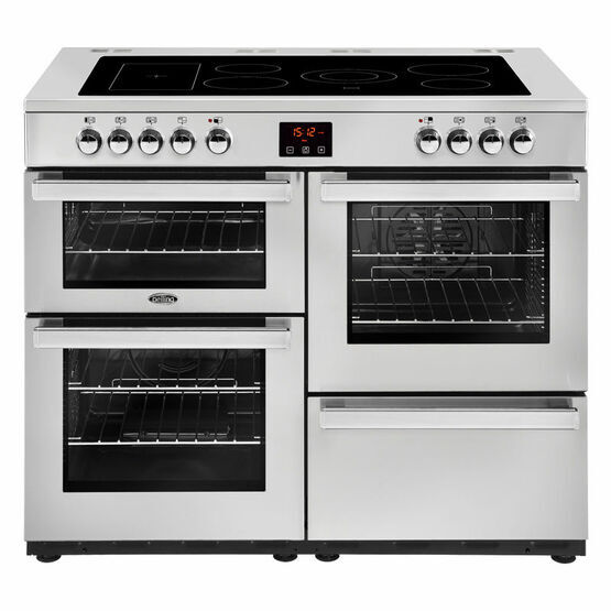 BELLING 444444096 CookCentre 110cm Range Cooker Electric Ceramic Hob Professional Stainless Steel