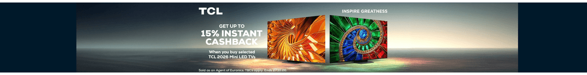 Save up to 10% on Selected TCL TV's