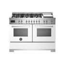 Bertazzoni Professional 120cm Range Cooker Twin Dual Fuel White PRO126G2EBIT2