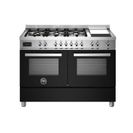 Bertazzoni Professional 120cm Range Cooker Twin Dual Fuel Black PRO126G2ENET