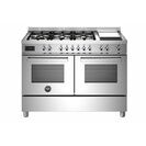 Bertazzoni Professional 120cm Range Cooker Twin Dual Fuel Stainless Steel PRO126G2EXT