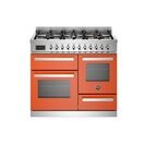 Bertazzoni Professional 100cm Range Cooker XG Oven Dual Fuel Orange PRO106L3EART