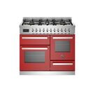 Bertazzoni Professional 100cm Range Cooker XG Oven Dual Fuel Red PRO106L3EROT