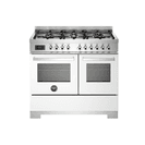 Bertazzoni Professional 100cm Range Cooker Twin Oven Dual Fuel White PRO106L2EBIT2