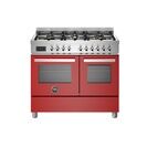 Bertazzoni Professional 100cm Range Cooker Twin Oven Dual Fuel Red PRO106L2EROT