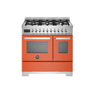 Bertazzoni Professional 90cm Range Cooker Twin Dual Fuel Orange PRO96L2EART2