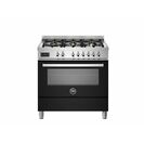 Bertazzoni Professional 90cm Range Cooker Single Oven Dual Fuel Black PRO96L1ENET