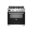 Bertazzoni Professional 90cm Range Cooker Single Oven Dual Fuel Black PRO96L1ENET2