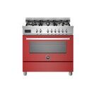Bertazzoni Professional 90cm Range Cooker Single Oven Dual Fuel Red PRO96L1EROT