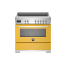 Bertazzoni Professional 90cm Range Cooker Single Oven EIectric Induction Yellow PRO95I1EGIT2
