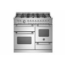 Bertazzoni Master 100cm Range Cooker XG Oven Dual Fuel Stainless Steel MAS106L3EXC