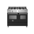 Bertazzoni Master 100cm Range Cooker Twin Oven Dual Fuel Black MAS106L2ENEC