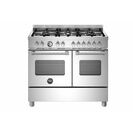 Bertazzoni Master 100cm Range Cooker Twin Oven Dual Fuel Stainless Steel MAS106L2EXC