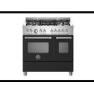 Bertazzoni Master 90cm Range Cooker Twin Oven Dual Fuel Matt Black MAS95C2ENEC
