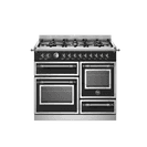 Bertazzoni Heritage 100cm Range Cooker XG Oven Dual Fuel Black HER106L3ENET2