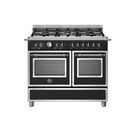 Bertazzoni Heritage 100cm Range Cooker Twin Oven Dual Fuel Black HER106L2ENET