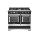 Bertazzoni Heritage 100cm Range Cooker Twin Oven Dual Fuel Black HER106L2ENET2