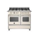 Bertazzoni Heritage 100cm Range Cooker Twin Oven Dual Fuel Ivory HER106L2EAVT