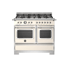 Bertazzoni Heritage 100cm Range Cooker Twin Oven Dual Fuel Ivory HER106L2EAVT2