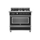 Bertazzoni Heritage 90cm Range Cooker Single Oven Dual Fuel Black HER96L1ENET