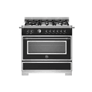 Bertazzoni Heritage 90cm Range Cooker Single Oven Dual Fuel Black HER96L1ENET2