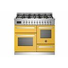 Bertazzoni Professional 100cm Range Cooker XG Oven Dual Fuel Yellow PRO106L3EGIT