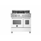 Bertazzoni Master 90cm Range Twin Oven Dual Fuel White MAS95C2EBIC