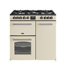 BELLING 444411821 Farmhouse 90cm Dual Fuel Range Cooker - Cream