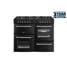 BELLING 444411838 Farmhouse 110cm Dual Fuel Range - Black