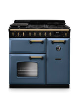 RANGEMASTER 18259 Classic Deluxe 90cm Dual Fuel Stone Blue/Antique Brass