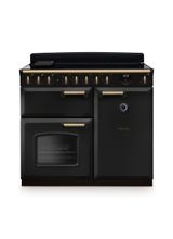 RANGEMASTER CLDL100EIPCBL/AB1 Classic Deluxe 100cm Induction Charcoal Black/Antique Brass