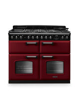 RANGEMASTER CLDLB110DFPBOR/CM1 Classic Deluxe 110cm BC Dual Fuel Bordeaux/Chrome