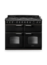 RANGEMASTER CLDLB110DFPCBL/CM1 Classic Deluxe 110cm BC Dual Fuel Charcoal Black/Chrome