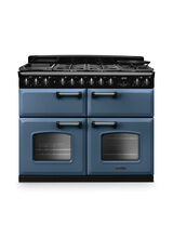 RANGEMASTER CLDLB110DFPSTB/CM1 Classic Deluxe 110cm BC Dual Fuel Stone Blue/Chrome