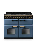 RANGEMASTER CLDLB110DFPSTB/AB1 Classic Deluxe 110cm BC Dual Fuel Stone Blue/Antique Brass