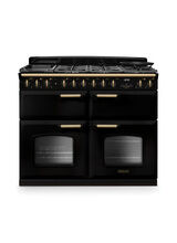 RANGEMASTER CLDLB110DFPGBL/AB1 Classic Deluxe 110cm BC Dual Fuel Black/Antique Brass