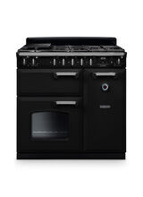 RANGEMASTER CL90DFPGBL/CM1 Classic 90cm Dual Fuel Gloss Black/Chrome