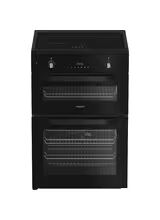 HOTPOINT HDE6IDC2B1 60cm Electric Double Cooker with Induction Hob Black