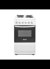 HADEN HES051W 50cm Electric Cooker with Solid Plate Hob White