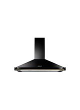 RANGEMASTER RCLAHDC110BL/B 110cm Classic Chimney Hood Black/Brass