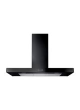 RANGEMASTER UHDF90BL/ 90cm Flat Hood Black/Chrome