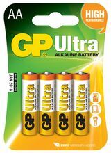 GP Ultra AA Alkaline Battery 4pk