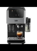 BEKO CED7524X Espresso Machine, Integrated Grinder+Milk Cup Silver