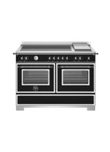 Heritage 120cm Range Cooker Twin Oven with Griddle Induction Matt Black HER125I2ENET2